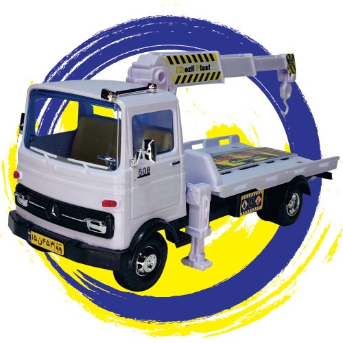 اسباب بازی خاور جرثقیلی پلاستیکی رنگ سفید کد 1387